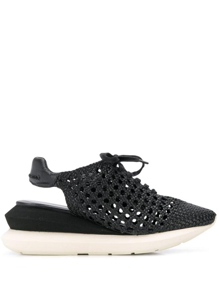 Manuel Barceló Platform Slingback Sandals - Black
