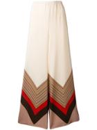 Alysi Geometric Print Trousers - Neutrals