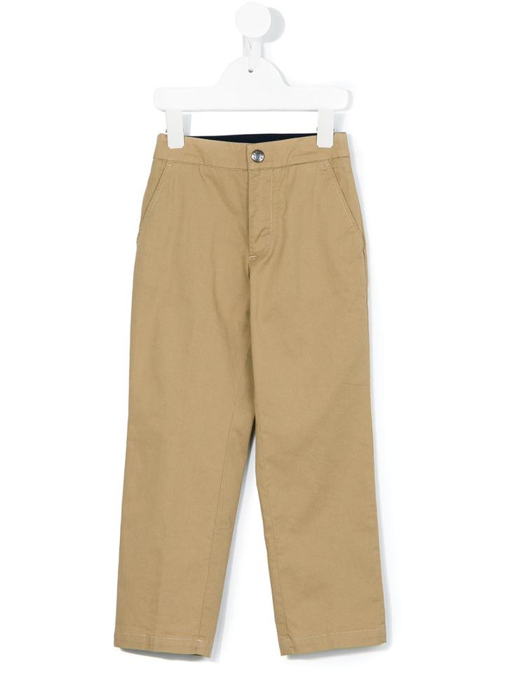 Moncler Kids - Straight Trousers - Kids - Cotton/spandex/elastane - 6 Yrs, Boy's, Nude/neutrals