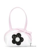 Simonetta Sequin Flower Shoulder Bag, White