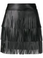Liu Jo Fringed Mini Skirt - Black