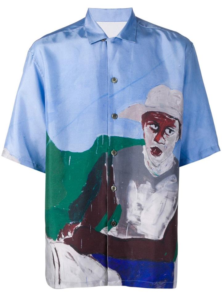 Études Valley Silk Horse Shirt - Blue