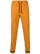 Fendi Tape Detail Track Pants - Yellow