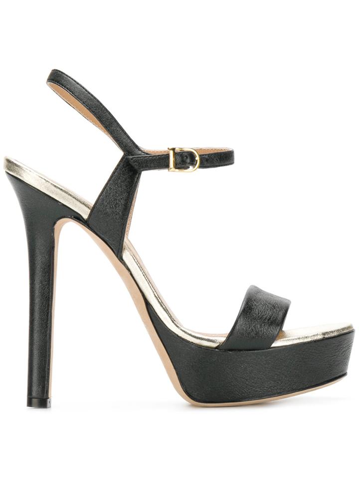 Marc Ellis Ankle Strap Platform Sandals - Black
