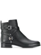 Michael Michael Kors Preston Buckled-harness Ankle Boots - Black