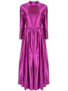 Anna October Mock Neck Midi Dress - Magenta