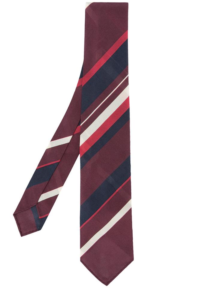 Kolor Striped Tie - Pink & Purple