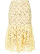 Ginger & Smart Link Embroidered Tulle Skirt - Yellow