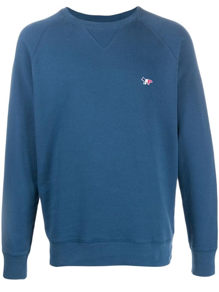 Maison Kitsuné Crew Neck Pullover - Blue