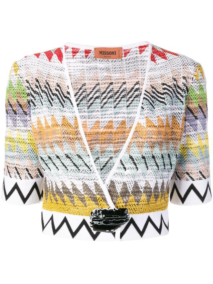 Missoni Textured Crop Top - White