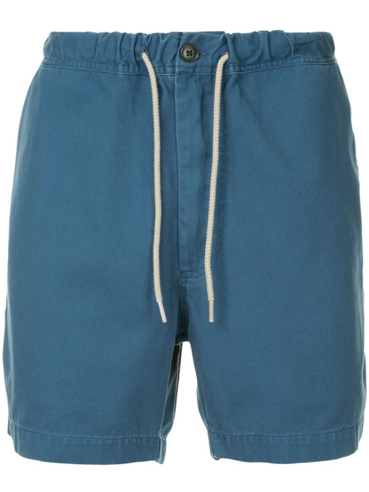 Bassike Beaten Drill Shorts - Blue