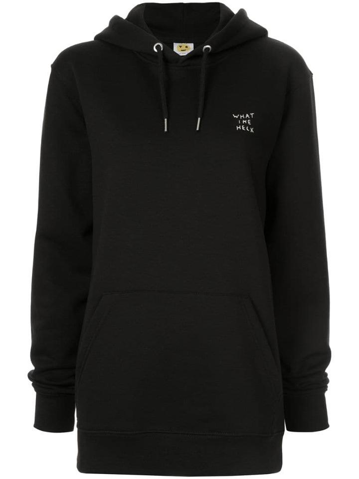Yeah Right! What The Heck Hoodie - Black