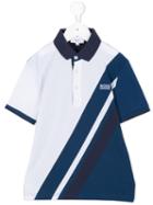 Boss Kids Striped Polo Shirt, Boy's, Size: 12 Yrs, White