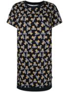 Moschino Logo Print T-shirt Dress - Black