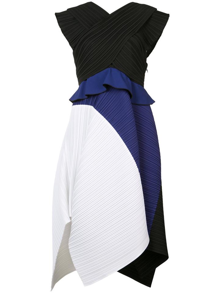 Proenza Schouler - Colour Block Dress - Women - Silk/polyester/spandex/elastane - 4, Black, Silk/polyester/spandex/elastane
