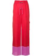 Diesel Utility Style Palazzo Trousers - Red