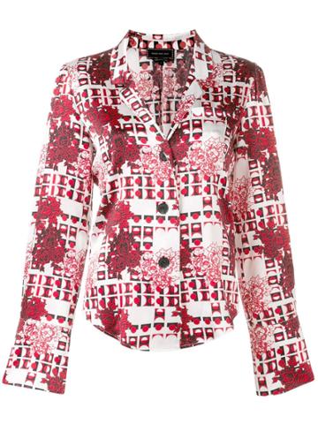Snow Xue Gao Floral Print Shirt - Red