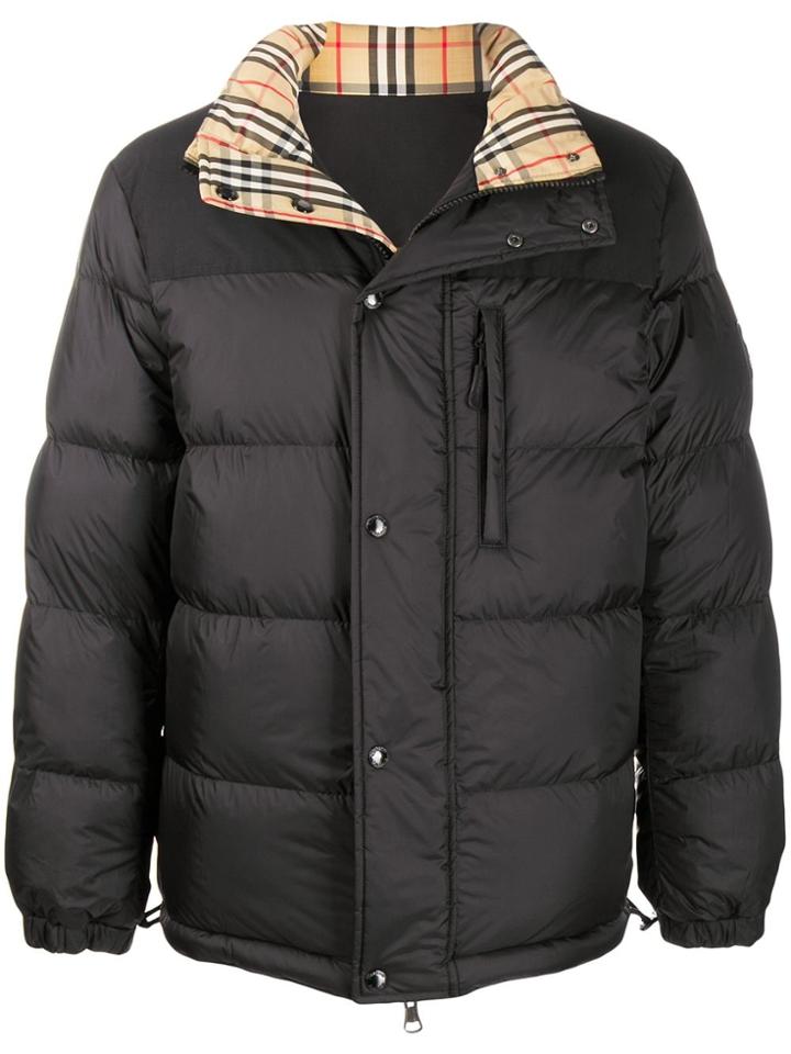 Burberry Reversible Vintage Check Puffer Jacket - Black