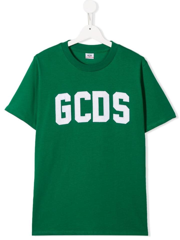 Gcds Kids Teen Logo T-shirt - Green