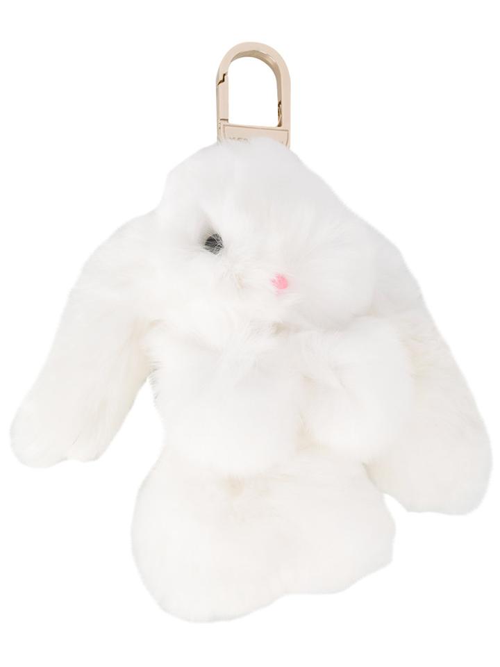Yves Salomon Lamb Fur Bag Charm - White