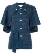 Lilly Sarti - Knitted Top - Women - Cotton/acrylic - 38, Blue, Cotton/acrylic