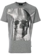 Philipp Plein - Metallic Skull Print T-shirt - Men - Cotton - Xs, Grey, Cotton