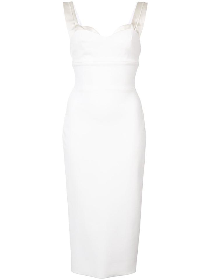 Victoria Beckham Sweetheart Fitted Dress - White