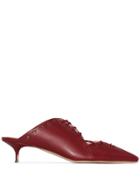Rosie Assoulin Reinvented Spectator 35mm Lace-up Mules - Red