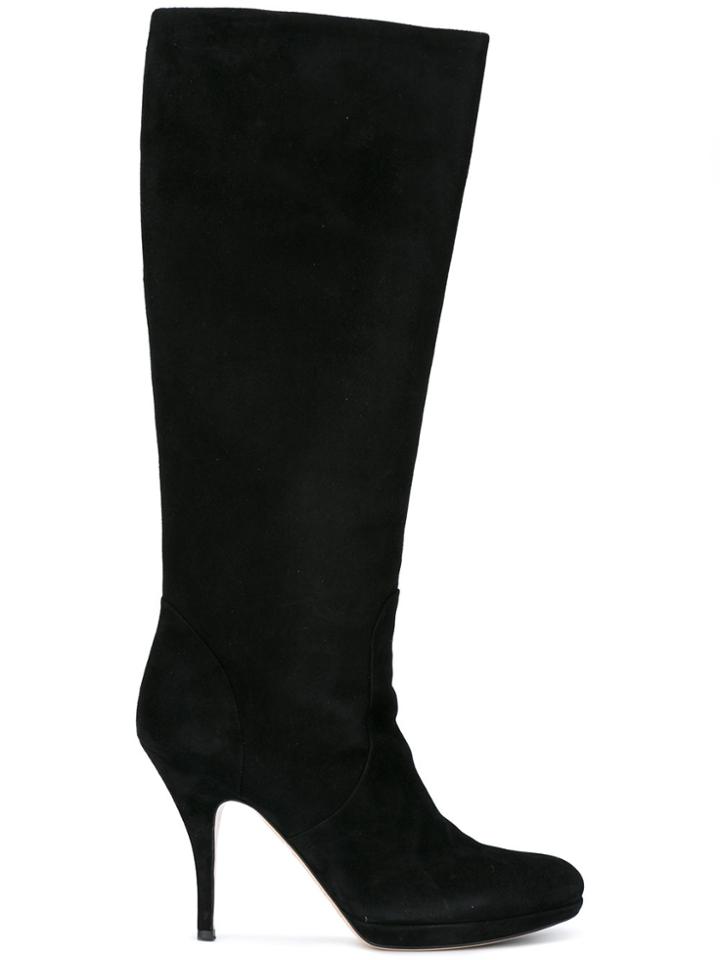 Salvatore Ferragamo Small Platform Boots - Black