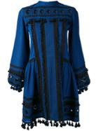 Dodo Bar Or - Contrast Short Dress - Women - Cotton - M, Blue, Cotton