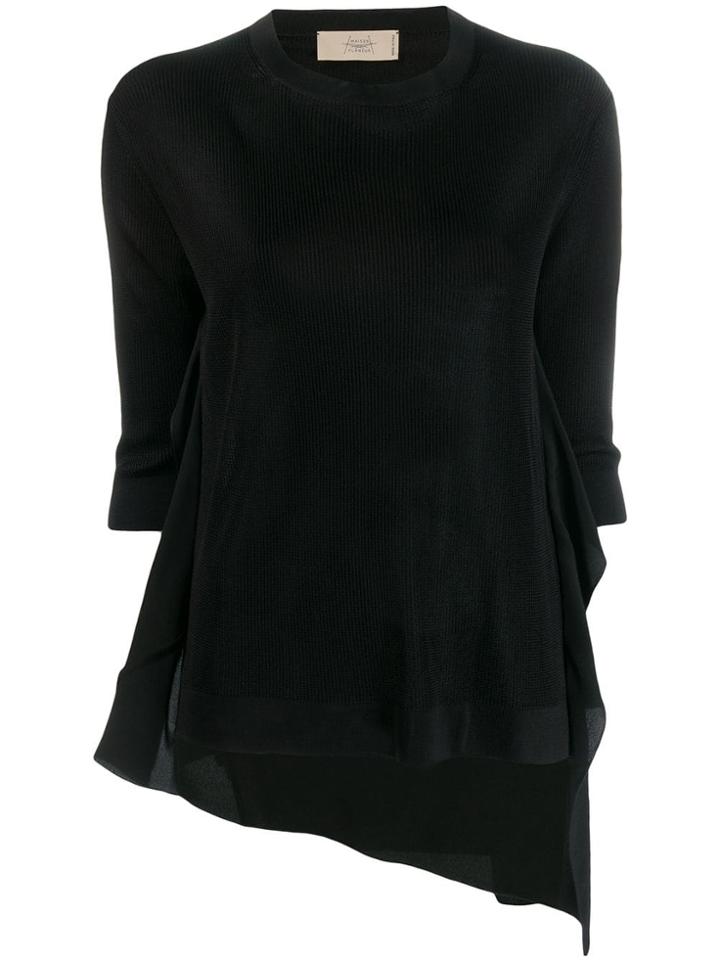 Maison Flaneur Short-sleeve Shift Top - Black