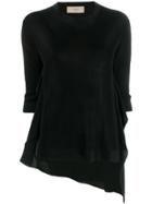Maison Flaneur Short-sleeve Shift Top - Black