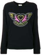 Iceberg Heart And Wings Sweater - Black