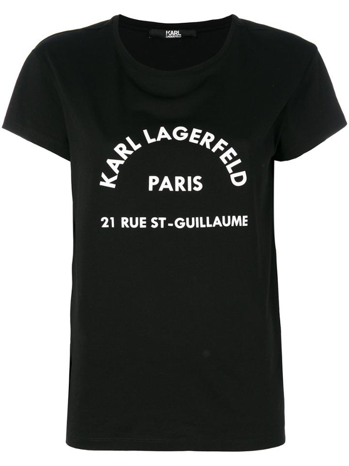 Karl Lagerfeld Logo Print T-shirt - Black