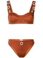 Ack - Embellished Bikini - Women - Polyamide/spandex/elastane - S, Brown, Polyamide/spandex/elastane