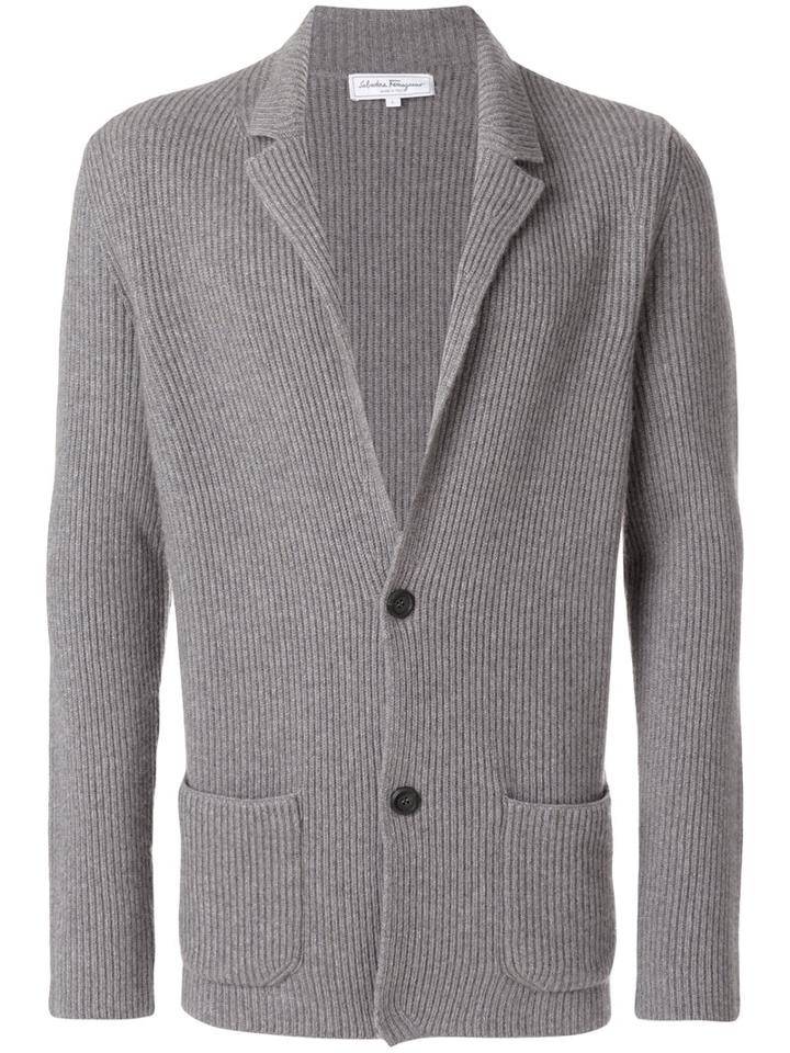 Salvatore Ferragamo - Two Button Cardigan - Men - Cashmere - S, Grey, Cashmere