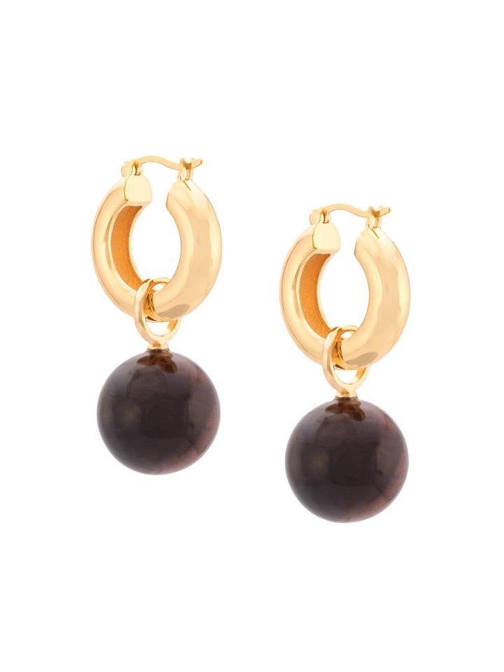 Lizzie Fortunato Jewels Tiger Eye Hoops - Gold