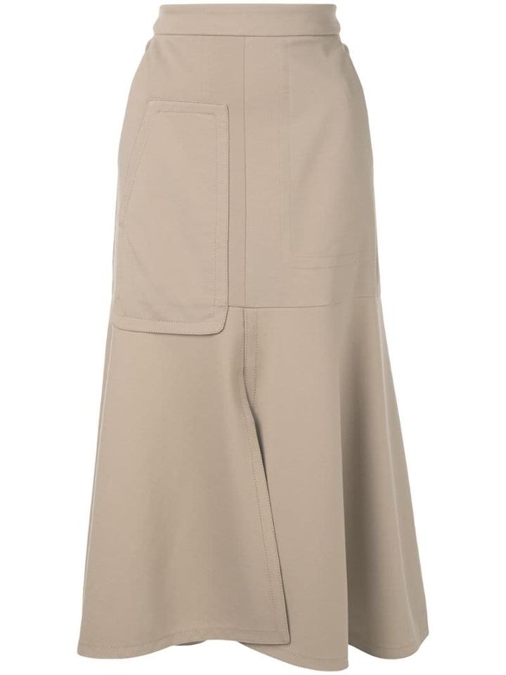 Tibi Stretch Knit Skirt - Neutrals