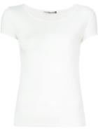 Issey Miyake Round Neck T-shirt, Women's, Size: 3, White, Rayon/polyurethane