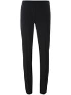 Mm6 Maison Margiela Classic Slim Fit Trousers, Women's, Size: 38, Black, Polyester/viscose