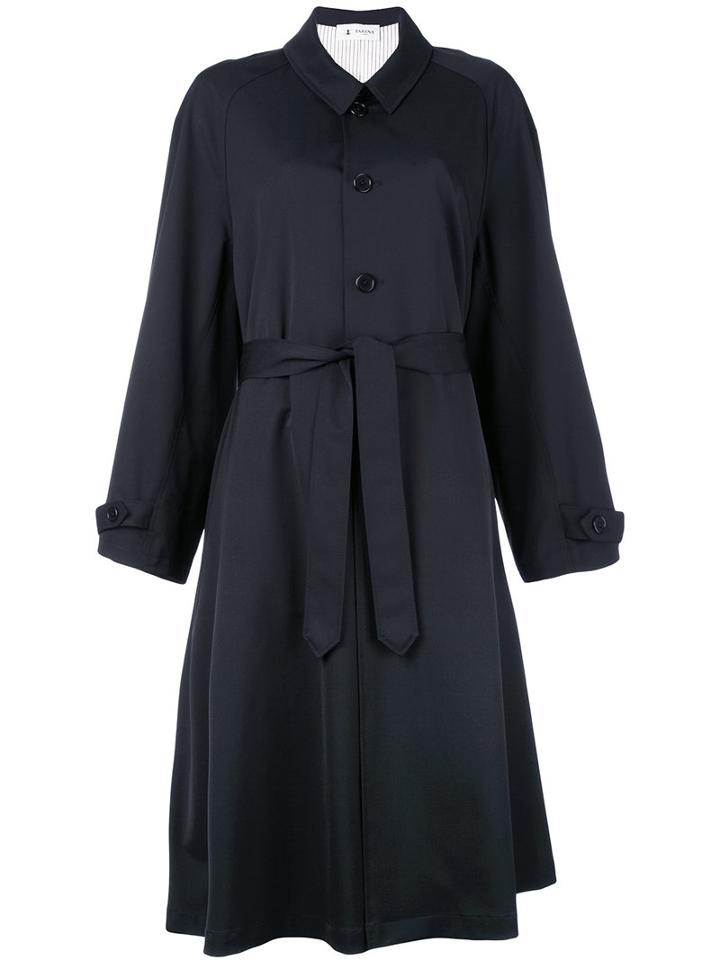 Barena - Trench Coat - Women - Cotton/polyester/spandex/elastane/virgin Wool - 40, Blue, Cotton/polyester/spandex/elastane/virgin Wool