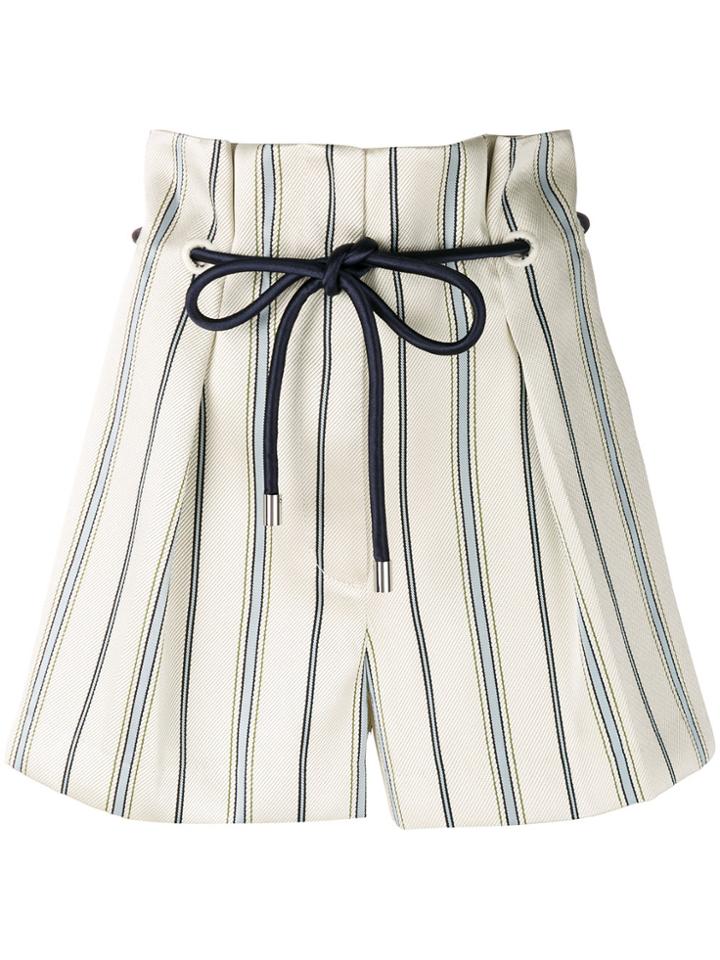3.1 Phillip Lim Striped Shorts - Nude & Neutrals