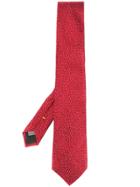 Canali Geometric Patterned Tie - Red