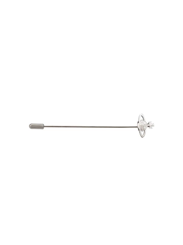 Vivienne Westwood Tiny Logo Brooch - Silver