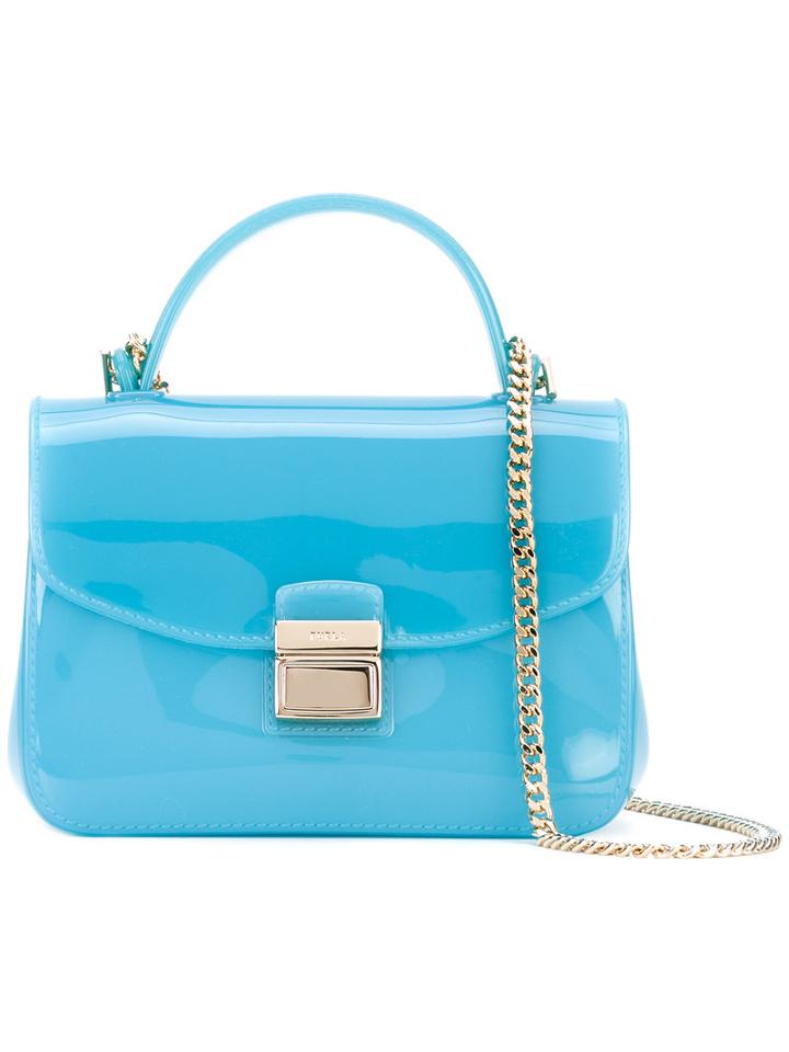 Furla - Chain Strap Mini Tote - Women - Rubber - One Size, Women's, Blue, Rubber
