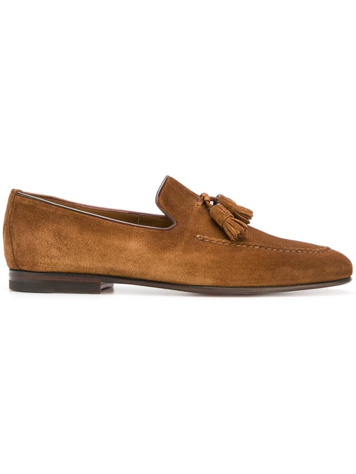 Santoni Tassell Loafers - Brown