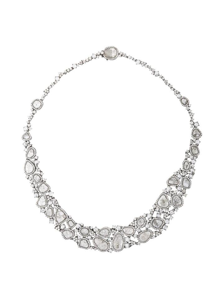 Saqqara 18kt White Gold And Diamond Necklace - Metallic
