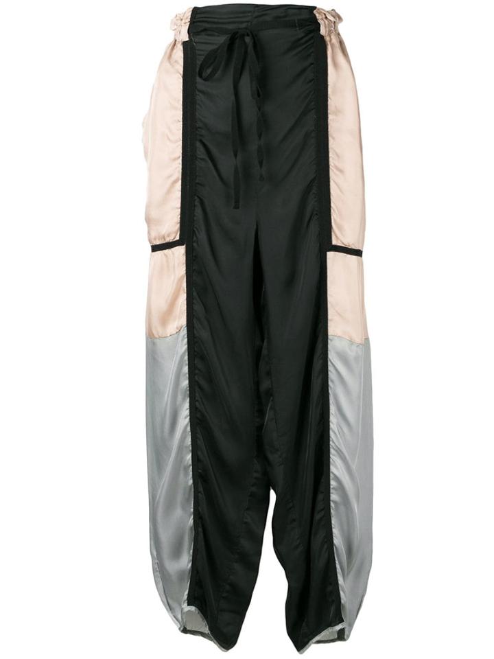 Maison Flaneur Panelled Drawstring Trousers - Blue