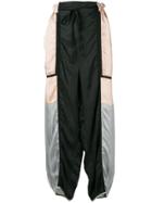 Maison Flaneur Panelled Drawstring Trousers - Blue