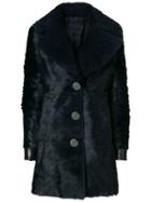 Prada Oversized Lapels Single Breasted Coat - Blue